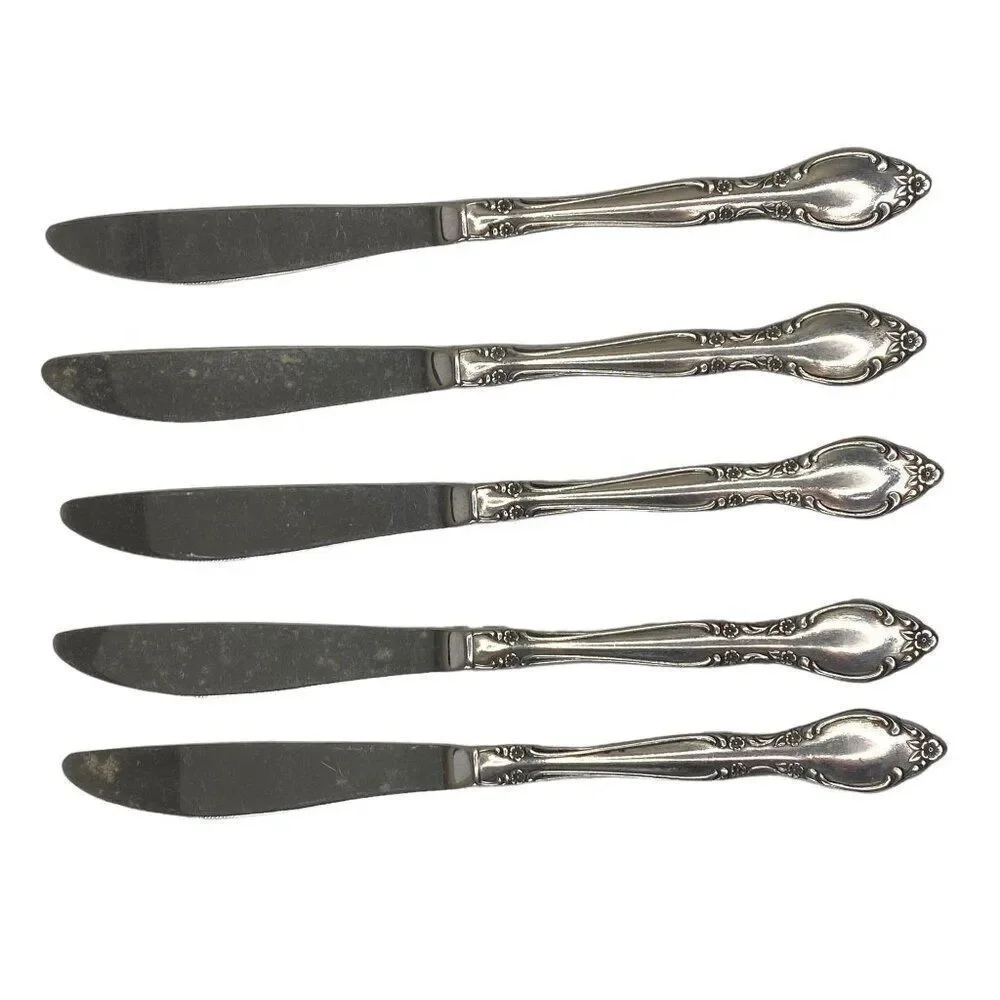 Vintage Imperial NORMANDY Stainless Flatware Knives 5 Pieces